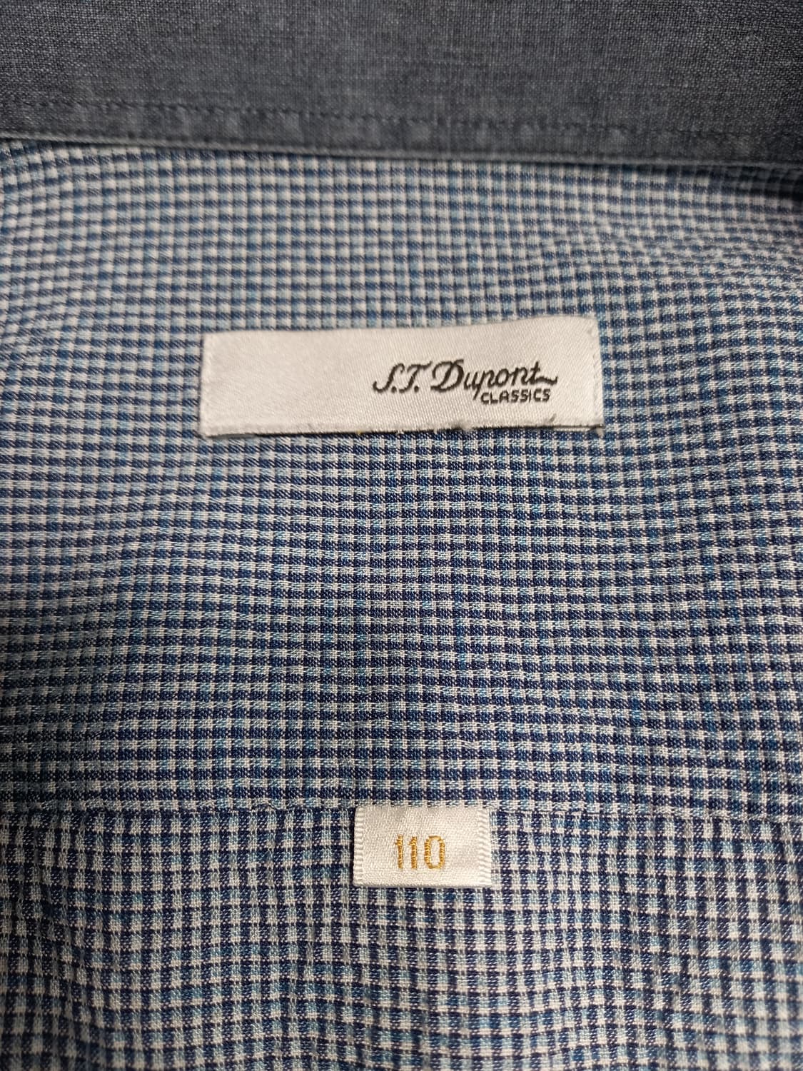2XL110 S.T.Dupont 스판 반팔셔츠 챠콜네이비 2XL-234 상품이미지4