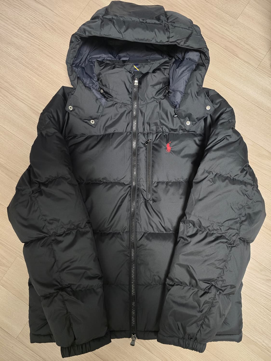 (새상품) 폴로 랄프로렌 고햄 다운 패딩 블랙  L사이즈 상품이미지1