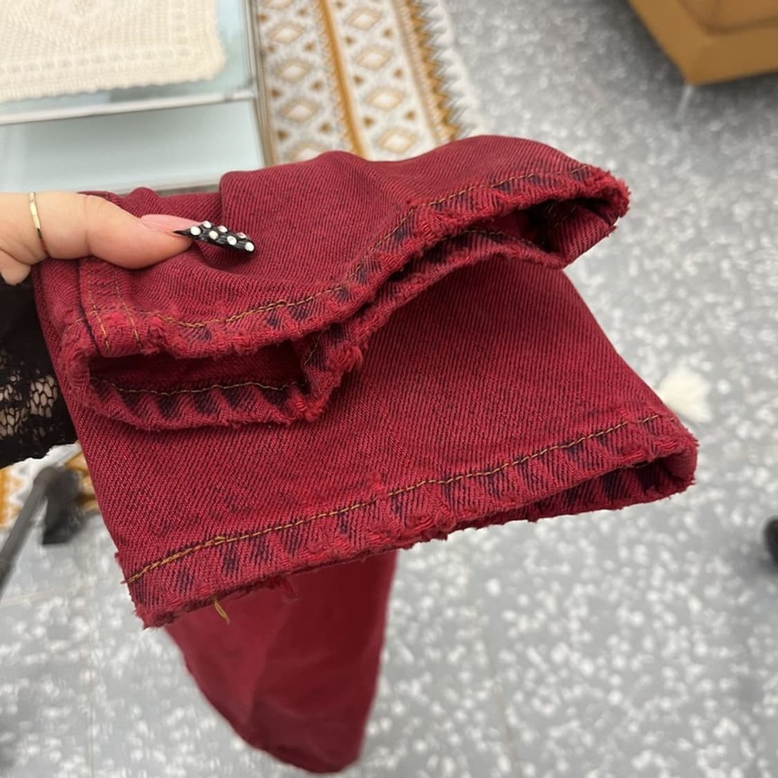 리바이스 550 빈티지 레트로 버건디와인 데님팬츠 L C10568 상품이미지8