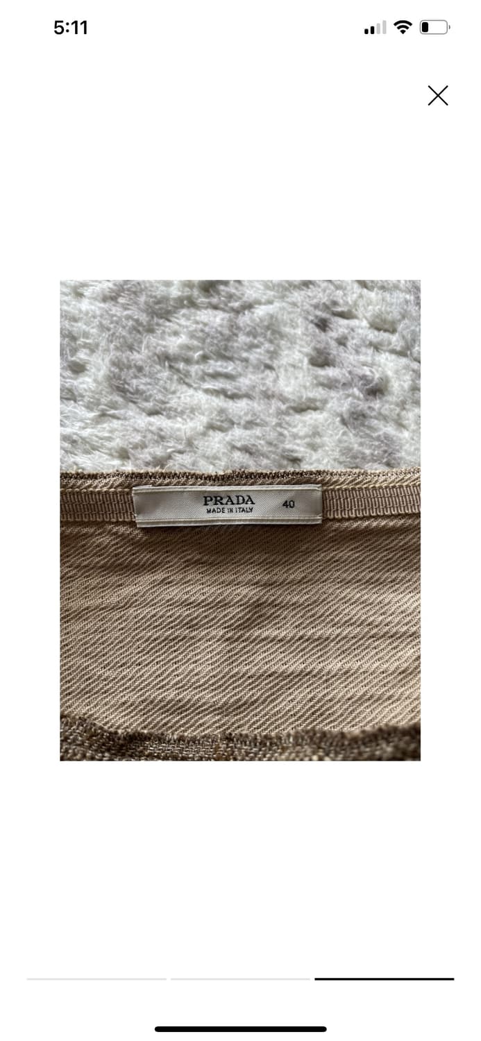 프라다 브라운 트위드 미니스커트 상품이미지3