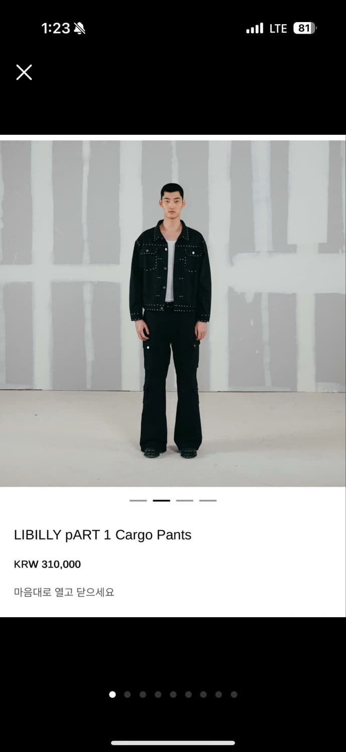 창모 LIBILLY pART 1 카고 바지 XL 새상품 상품이미지1