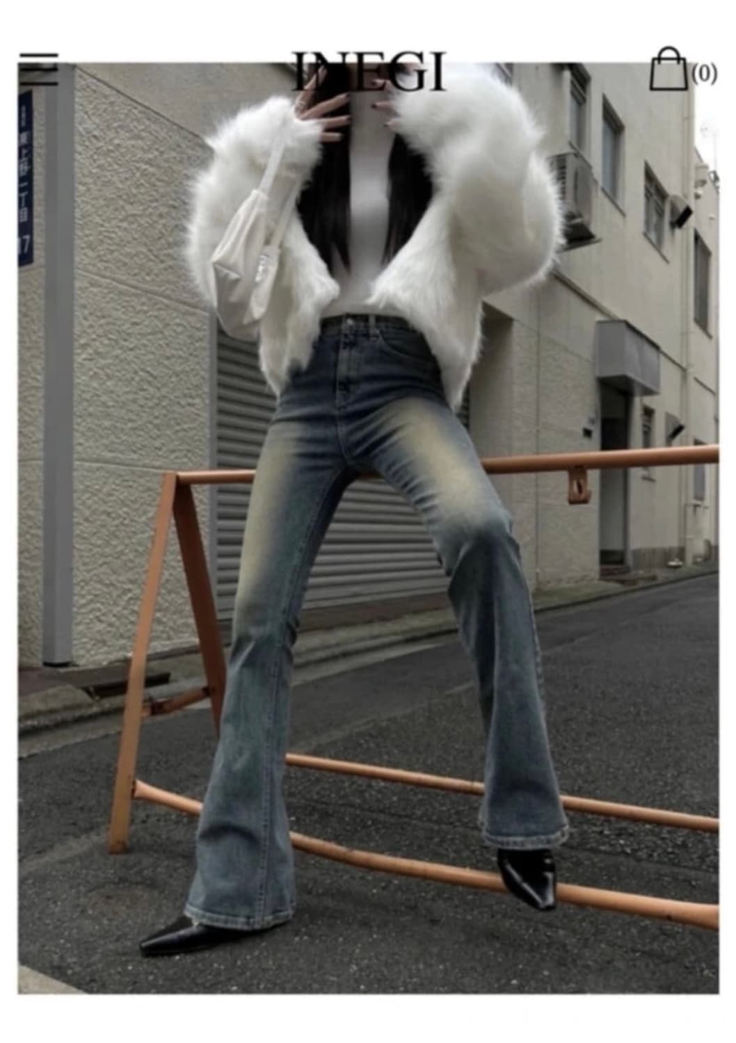 이네기 베어부츠컷 데님팬츠M 상품이미지1