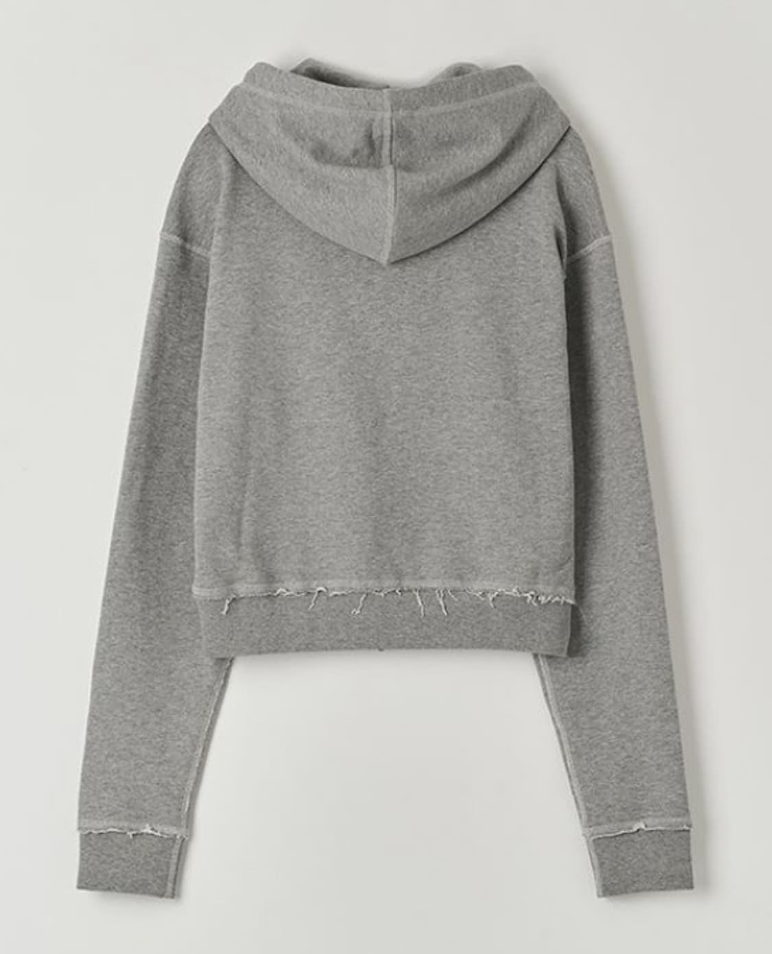 아옵트 로우 컷 후드집업 그레이 M 상품이미지5