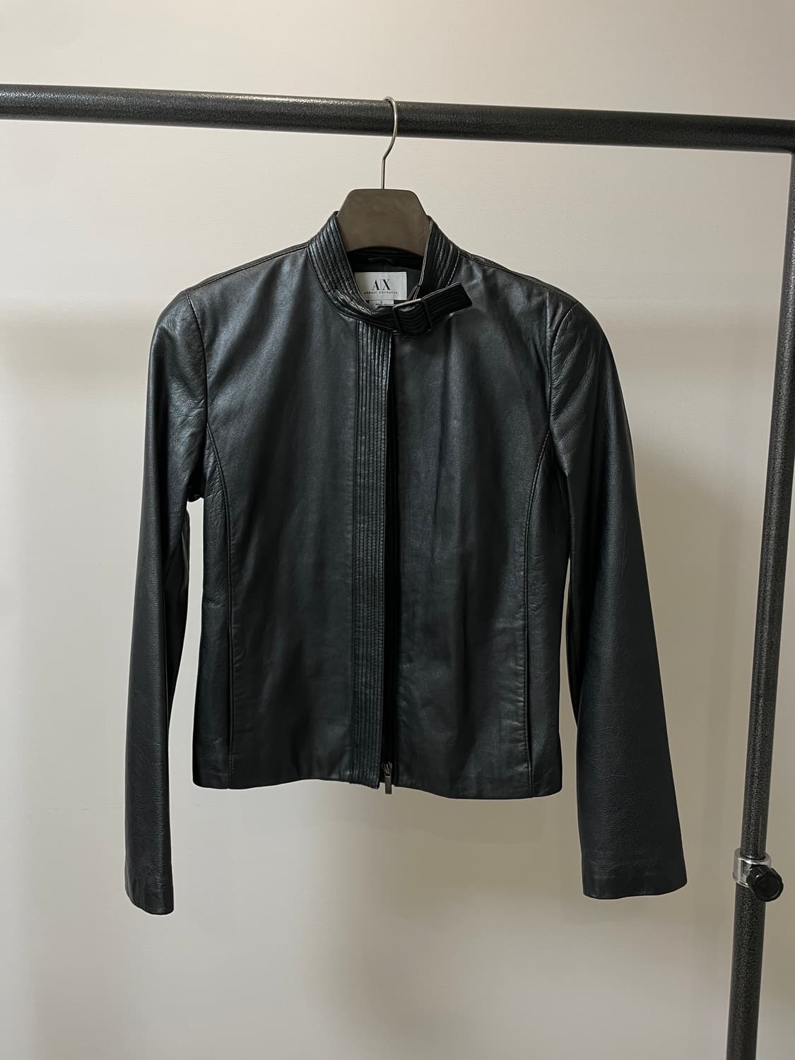 (S) ax 아르마니 익스체인지 미니멀 가죽 자켓 상품이미지1