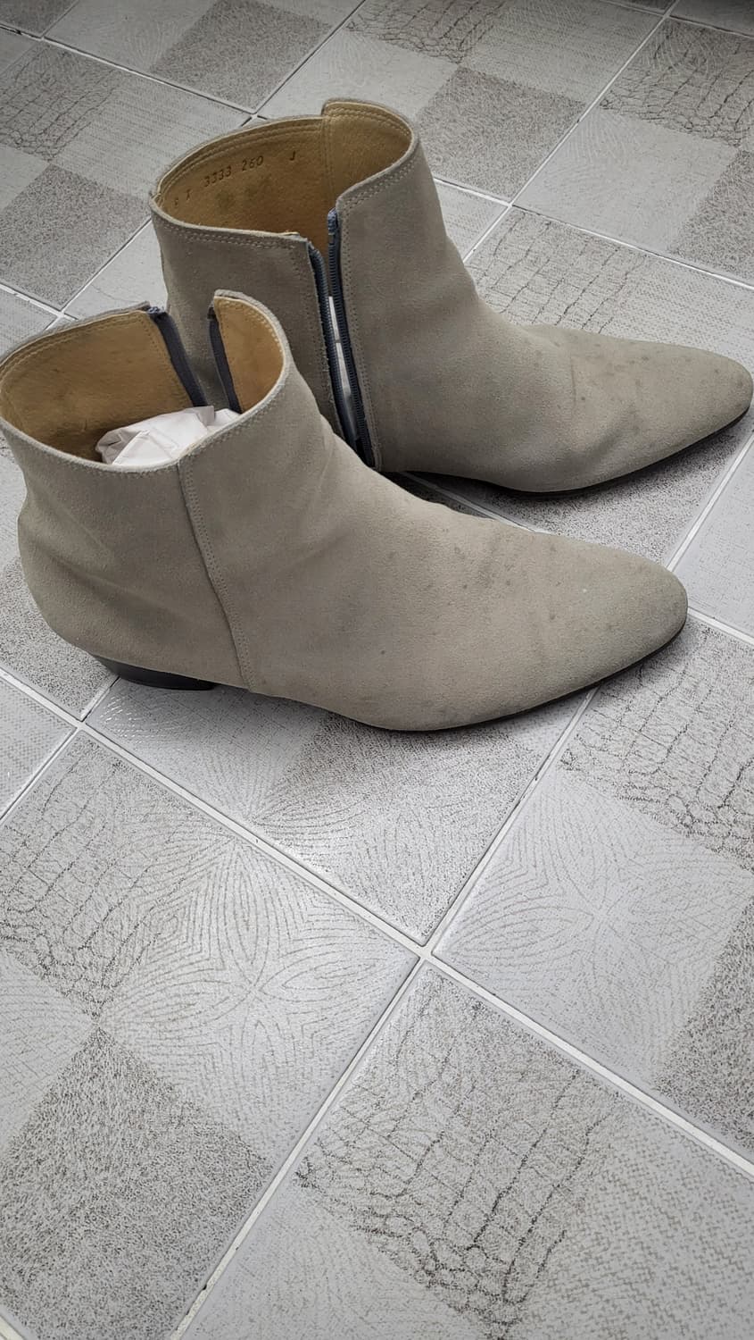 그레이 스웨이드 앵클 부츠 상품이미지2