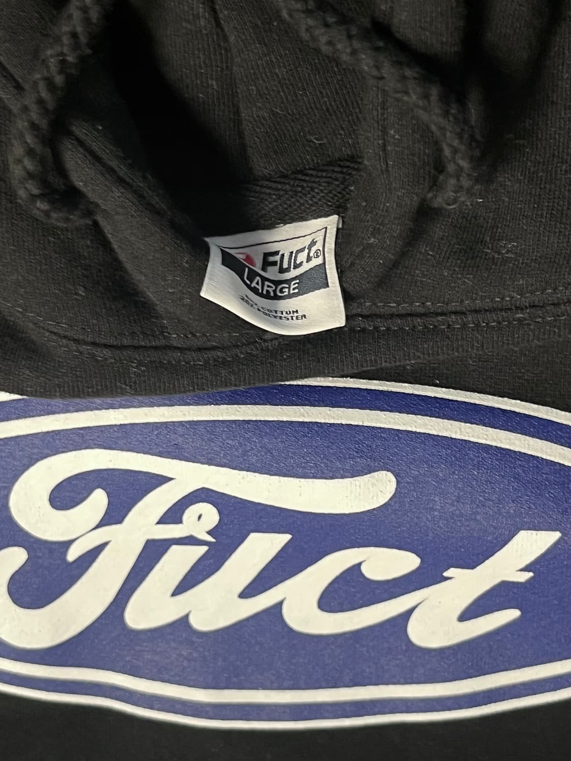퍽트 오발 로고 후드티 라지 fuct oval logo hoddie L 상품이미지2