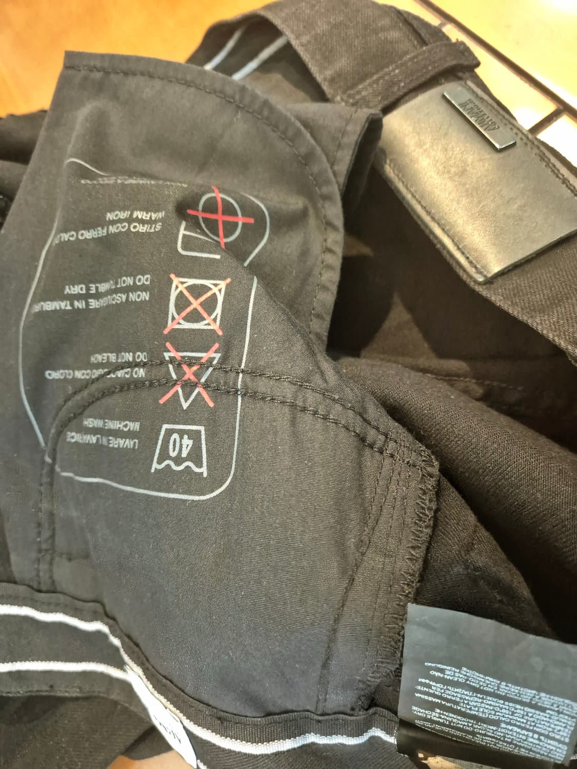 아르마니 블랙 팬츠 상품이미지6