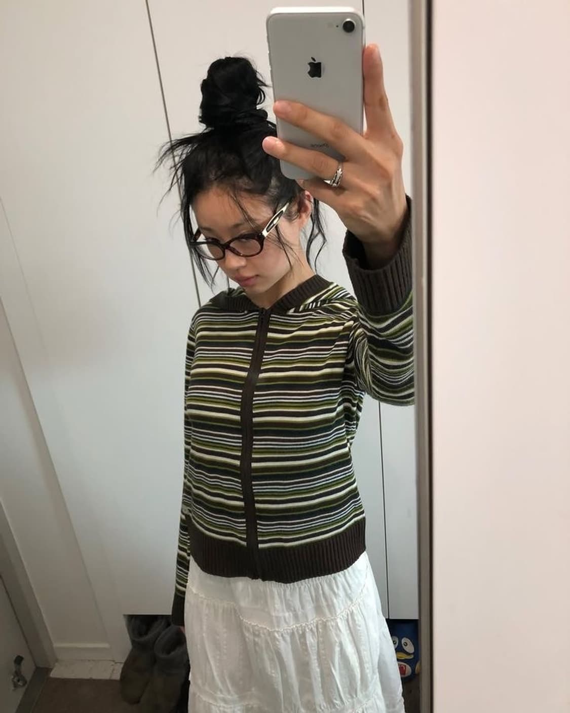 코이세이오 소프트 니트 집업 스트라이프 상품이미지4