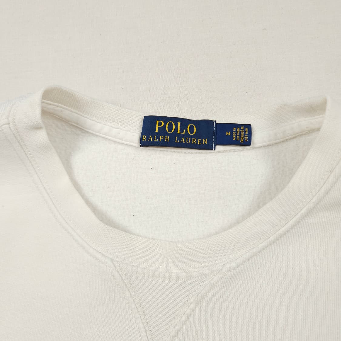 M(95)폴로 랄프로렌 크루넥 롱슬리브 화이트 상품이미지4