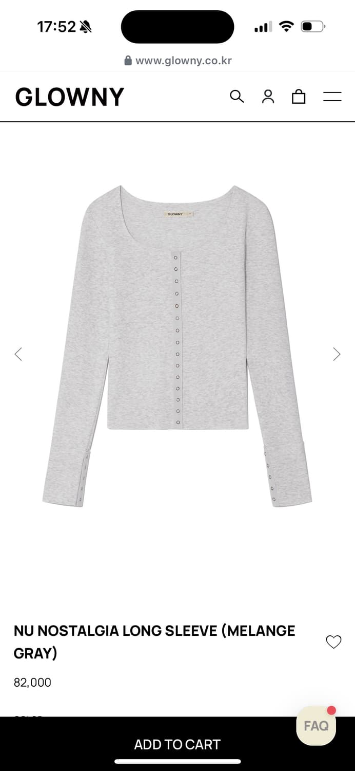 새상품) 글로니 노스텔지아 nu nostalgia 롱슬리브  상품이미지1