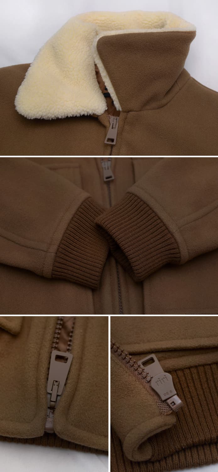 아페쎄 (a.p.c) 브론즈 시어링 집업 봄버 울자켓 (M / 100) 상품이미지9