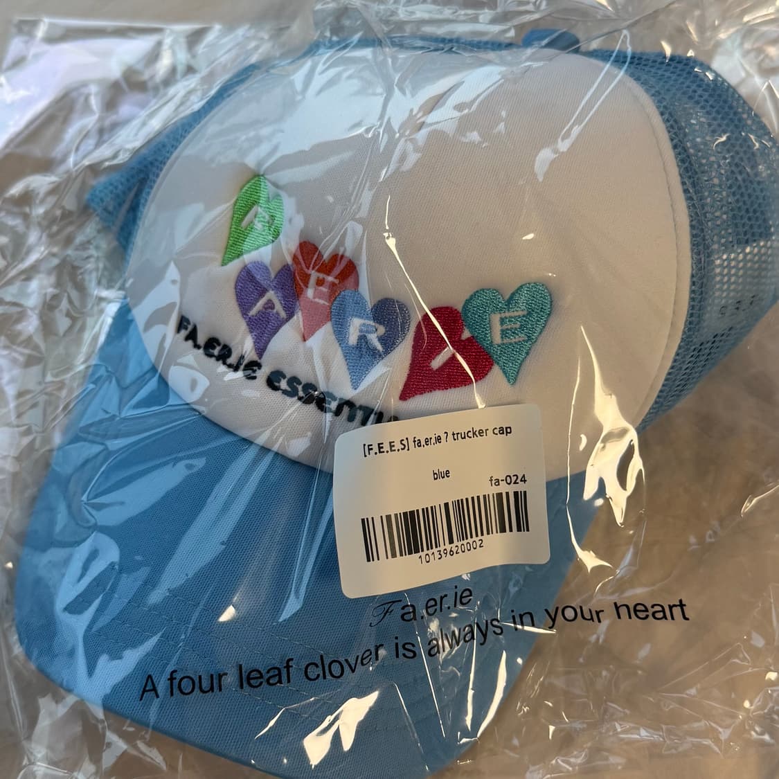 샵페어리 페어리 트러커 캡 모자 블루 새상품 shop faerie 상품이미지2