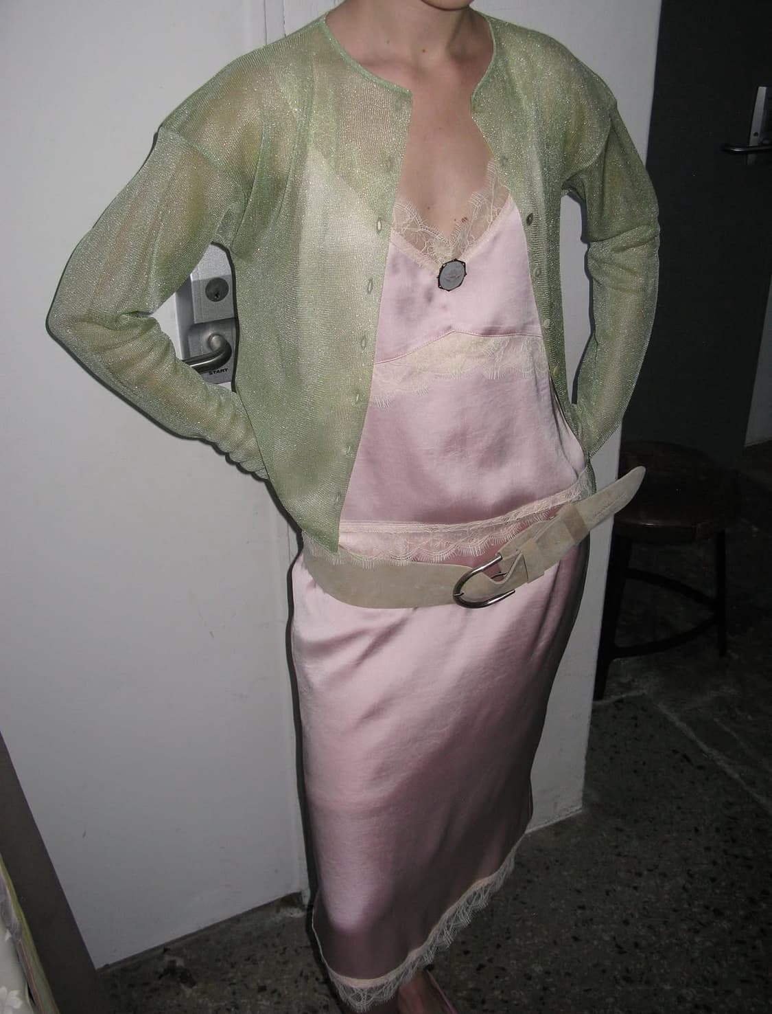 SHEER GLOSSY CARDIGAN_JELLY MINT 상품이미지2