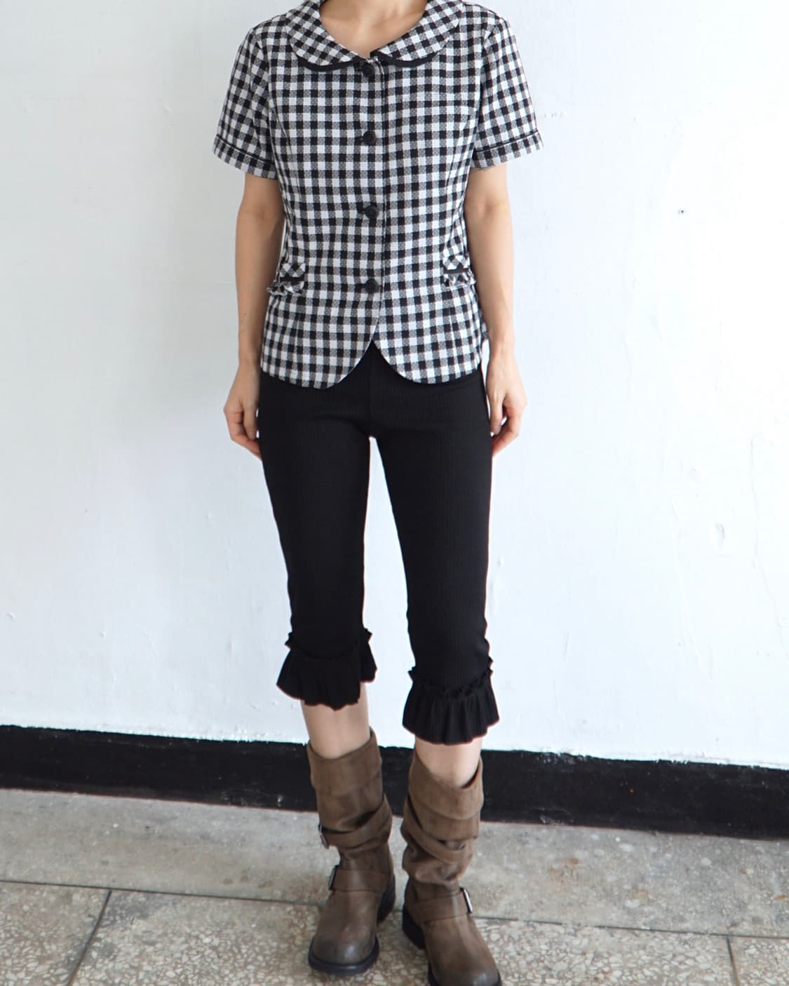 FOLK CHECKED BLOUSE  상품이미지3