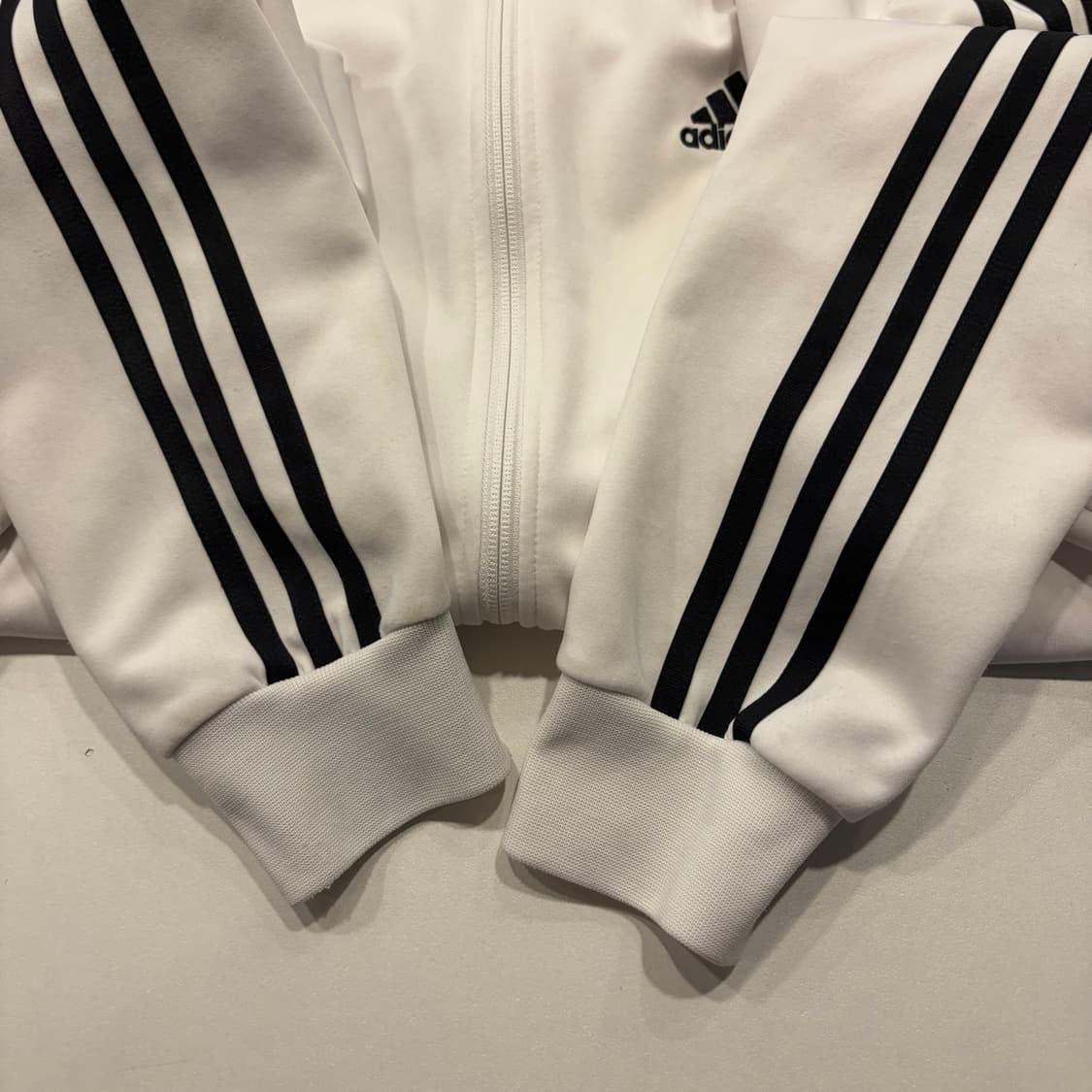 [L] 21s 아디다스 삼선 트랙탑 져지 집업 화이트 D757 상품이미지6