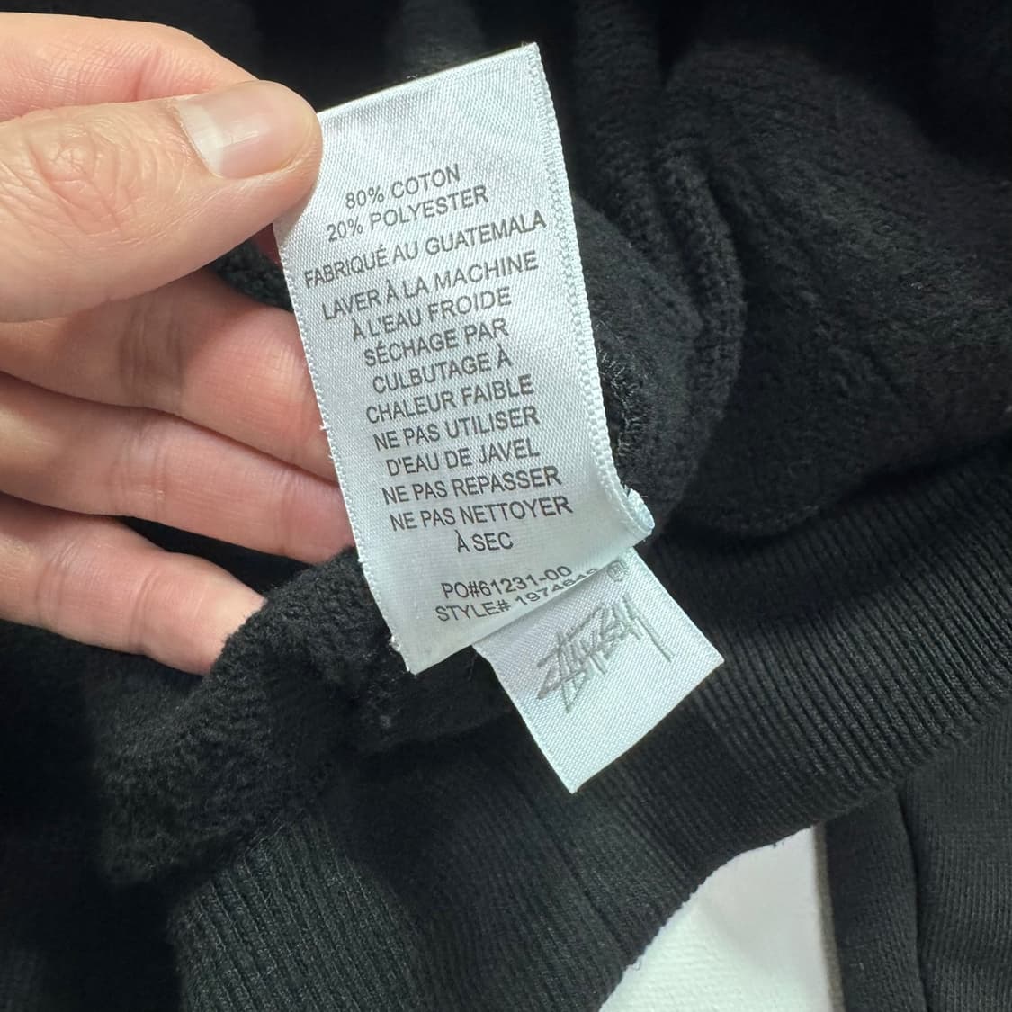 정품 스투시 빅로고 블랙 후드티 상품이미지6