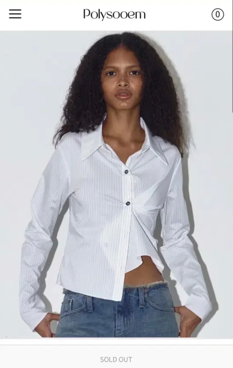 폴리수엠 핀 스트라이프 셔츠 상품이미지1