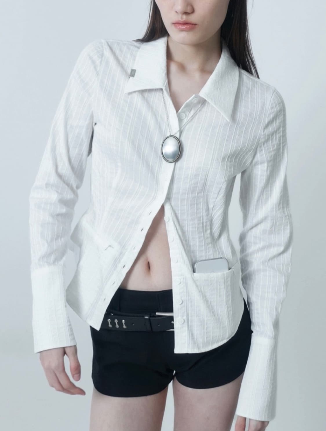세릭 [25SS EXCLUSIVE] CRUNCH STRIPE SHIRT 상품이미지1