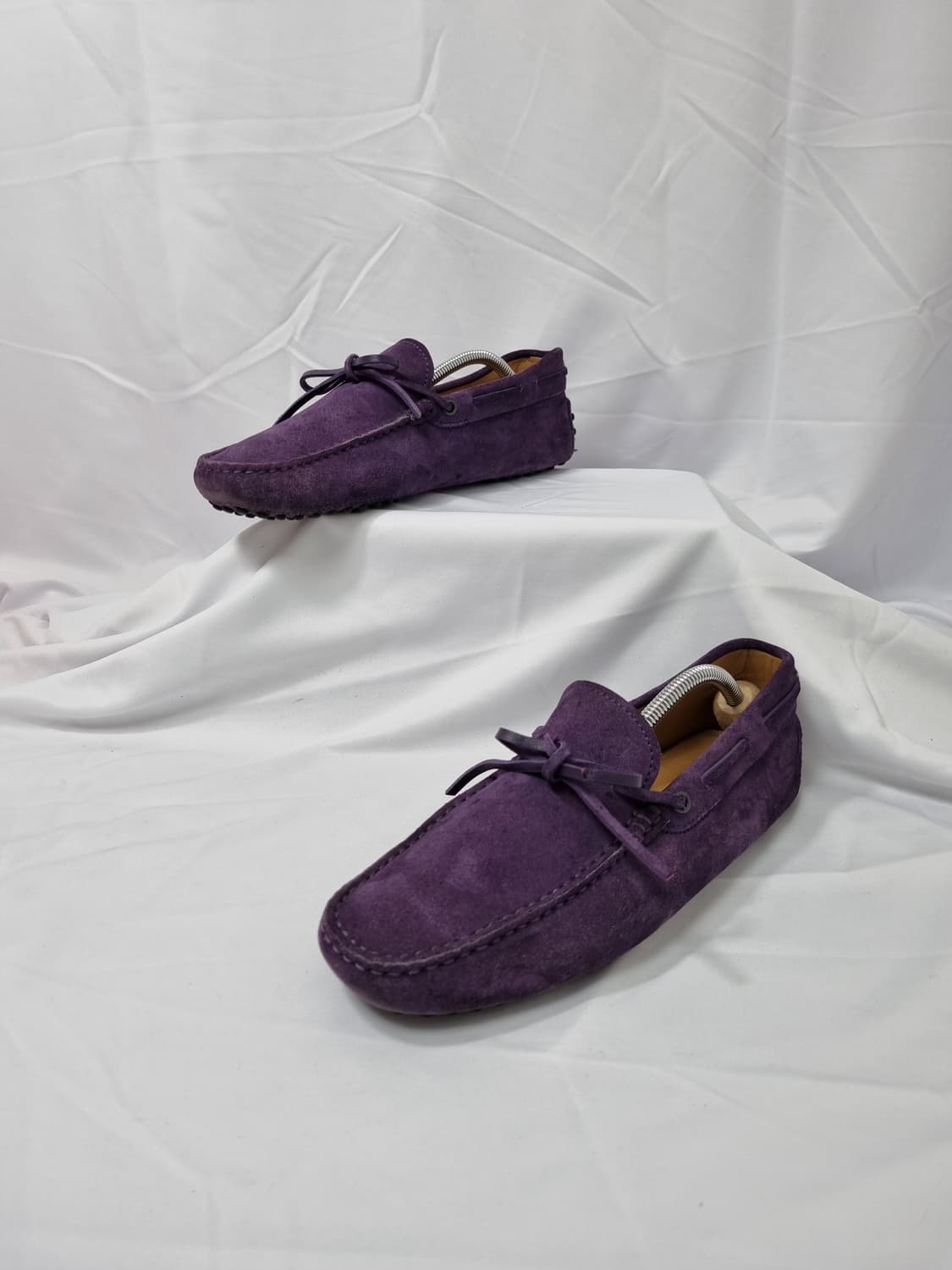6.5 255 토즈 Tods 스웨이드 고미노 드라이빙 슈즈 퍼플 상품이미지3