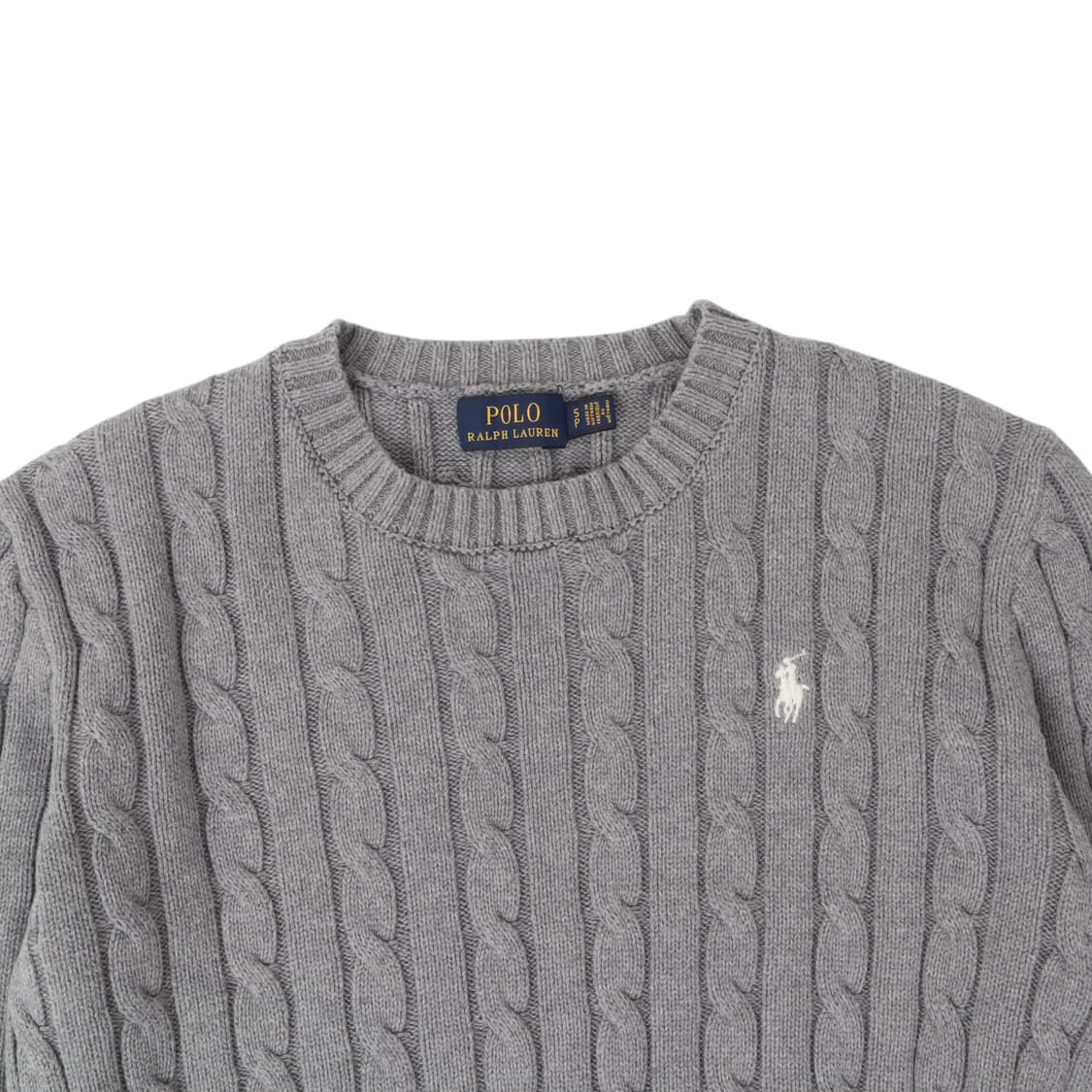 폴로 랄프로렌 그레이 코튼 케이블 니트 상품이미지2
