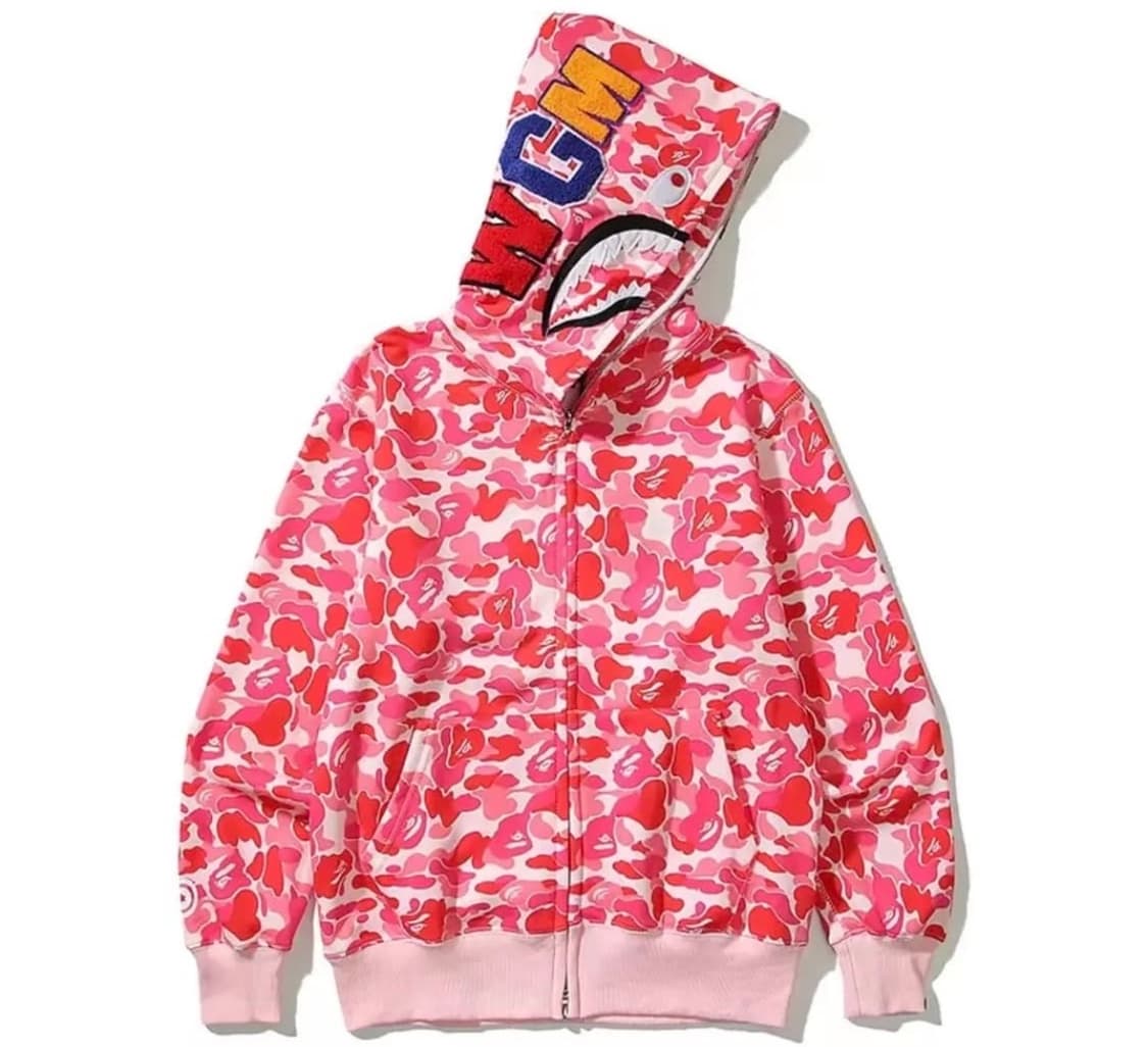 베이프 샤크후드 핑크 새상품 상품이미지1