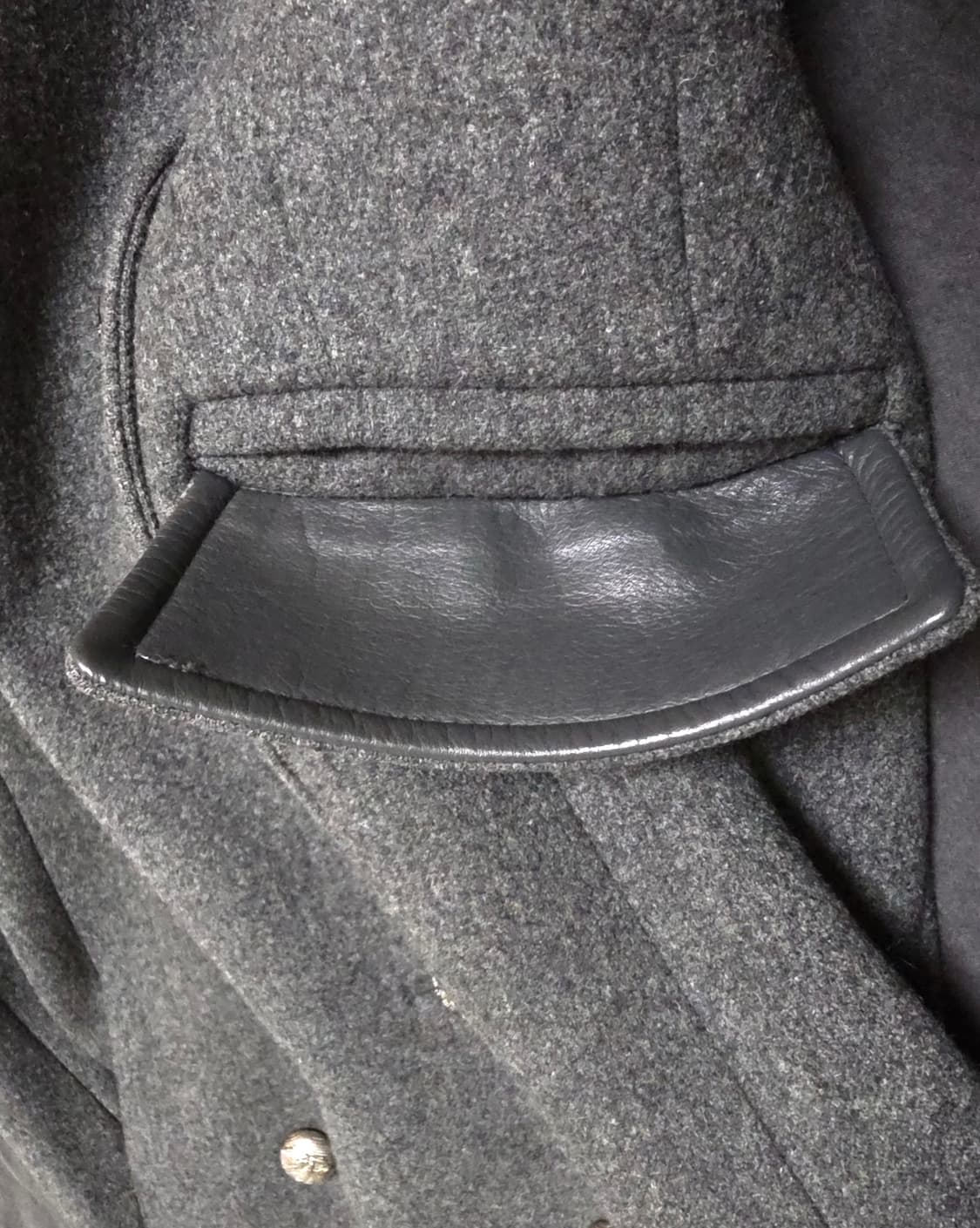 시스템 옴므 하이넥 밀리터리 은장 더블 코트 상품이미지6