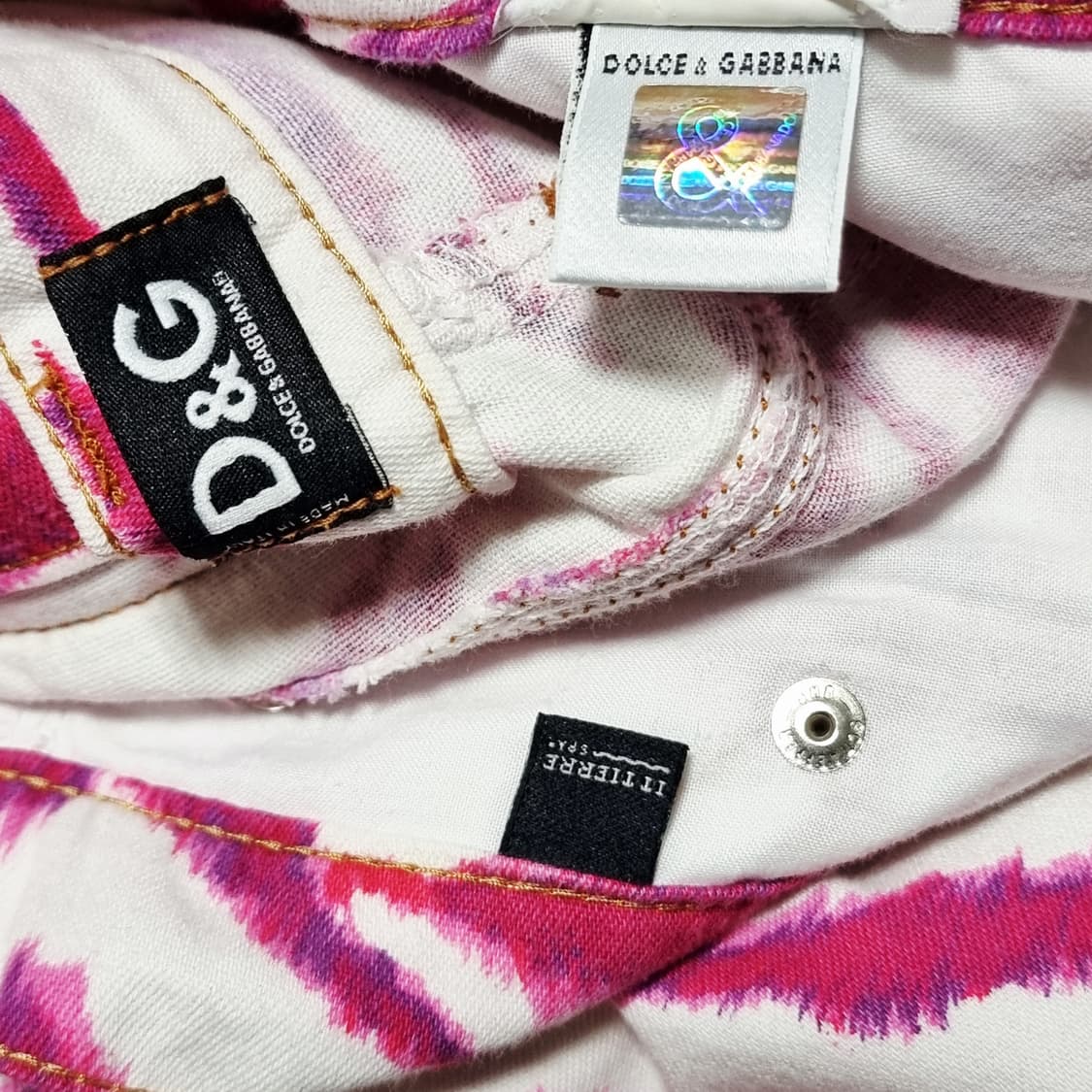 돌체앤가바나 D&G 핑크레오파드 코튼데님 스커트 치마 (표기26/40) 상품이미지10