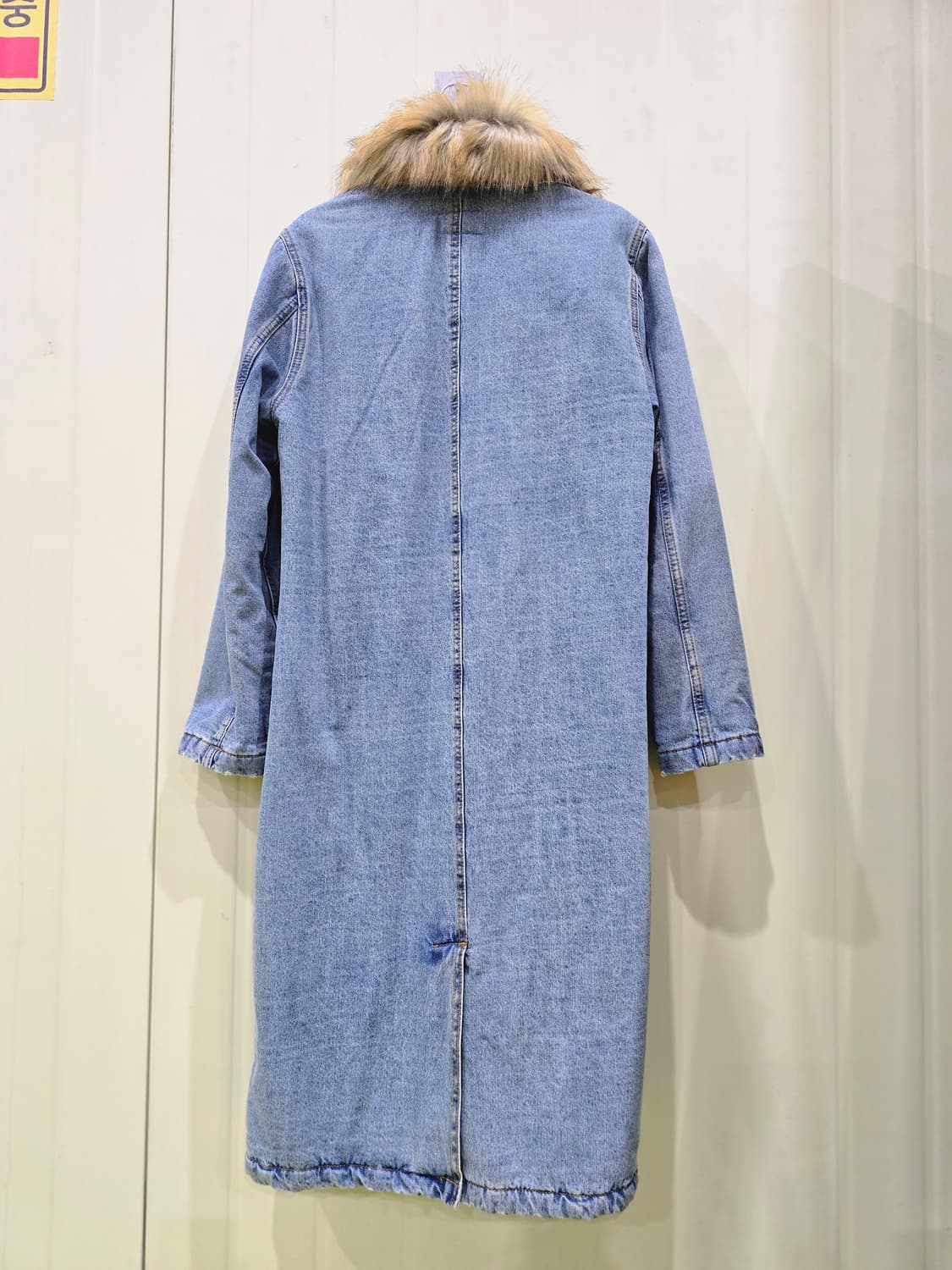 자라 빈티지 퍼 데님 롱 코트 상품이미지7