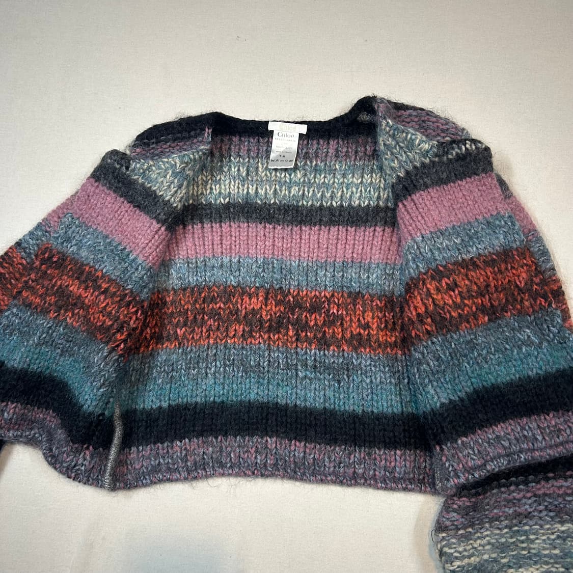 M) 끌로에 Chloe 모헤어 벨 슬리브 오픈 가디건 & 머플러 상품이미지4