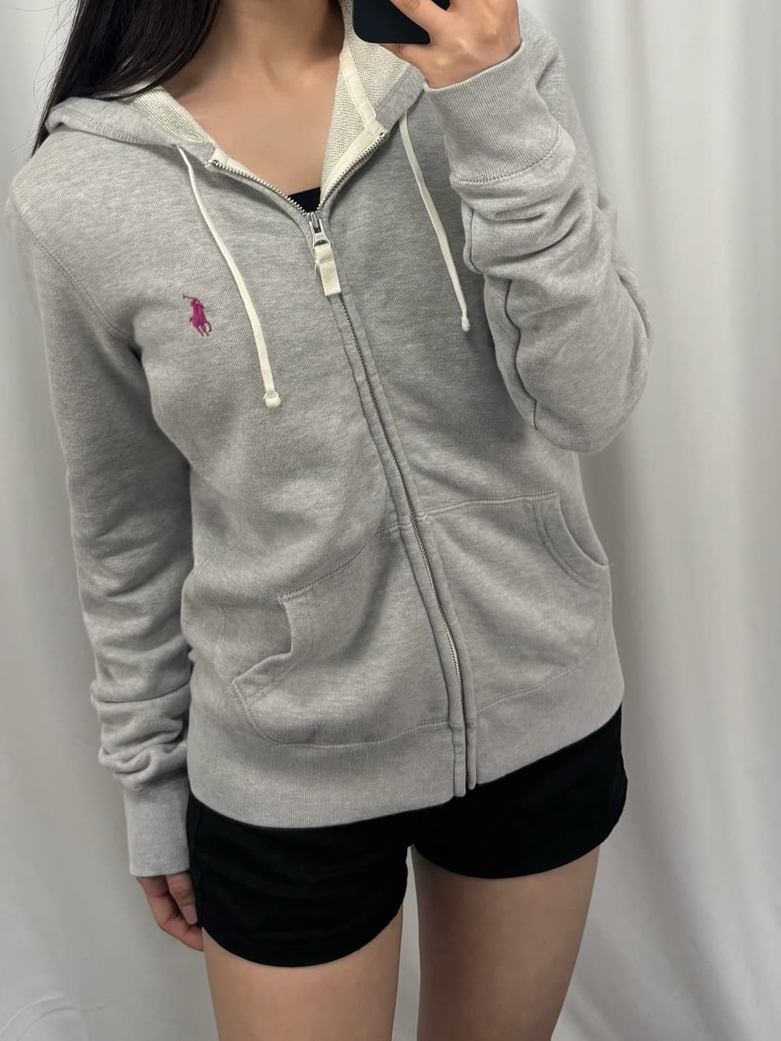 폴로 그레이 후드집업 상품이미지2