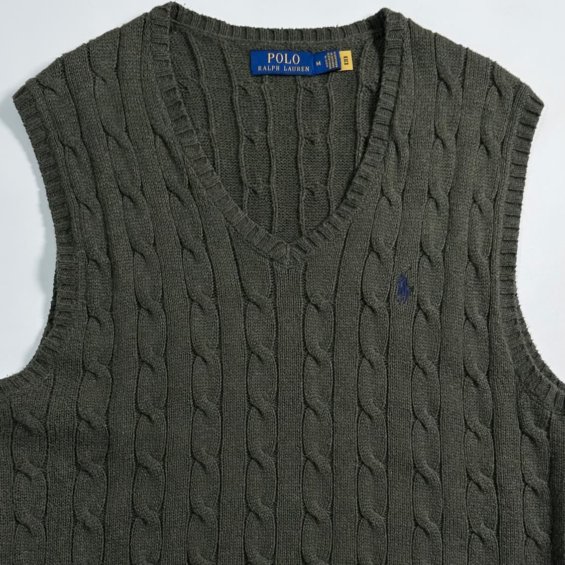 폴로 랄프로렌 카키 케이블 니트 조끼  상품이미지2