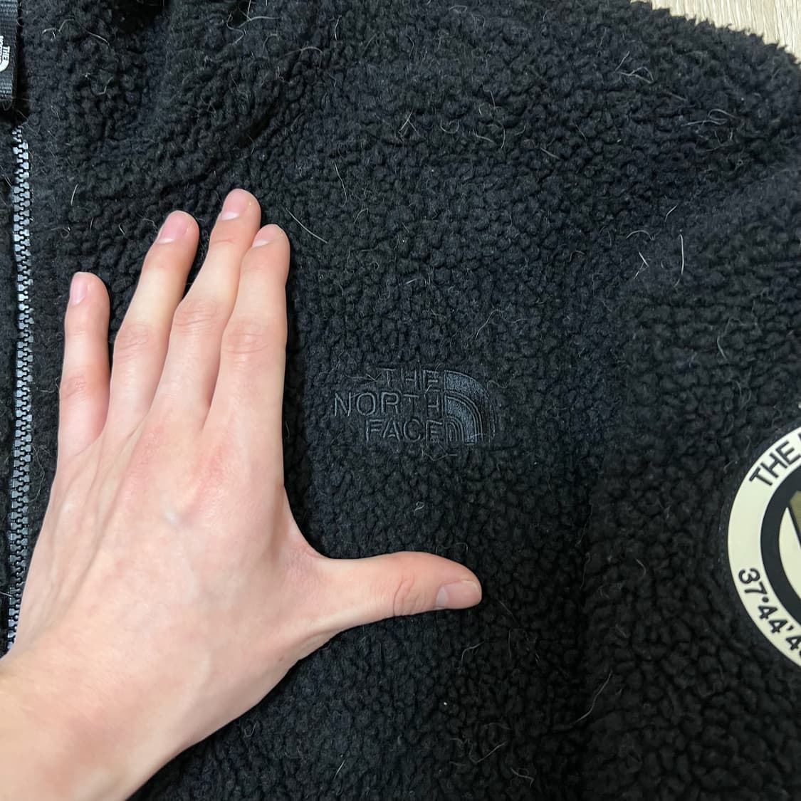 노스페이스 와펜 양털 뽀글이 후리스 자켓 M/95  상품이미지4