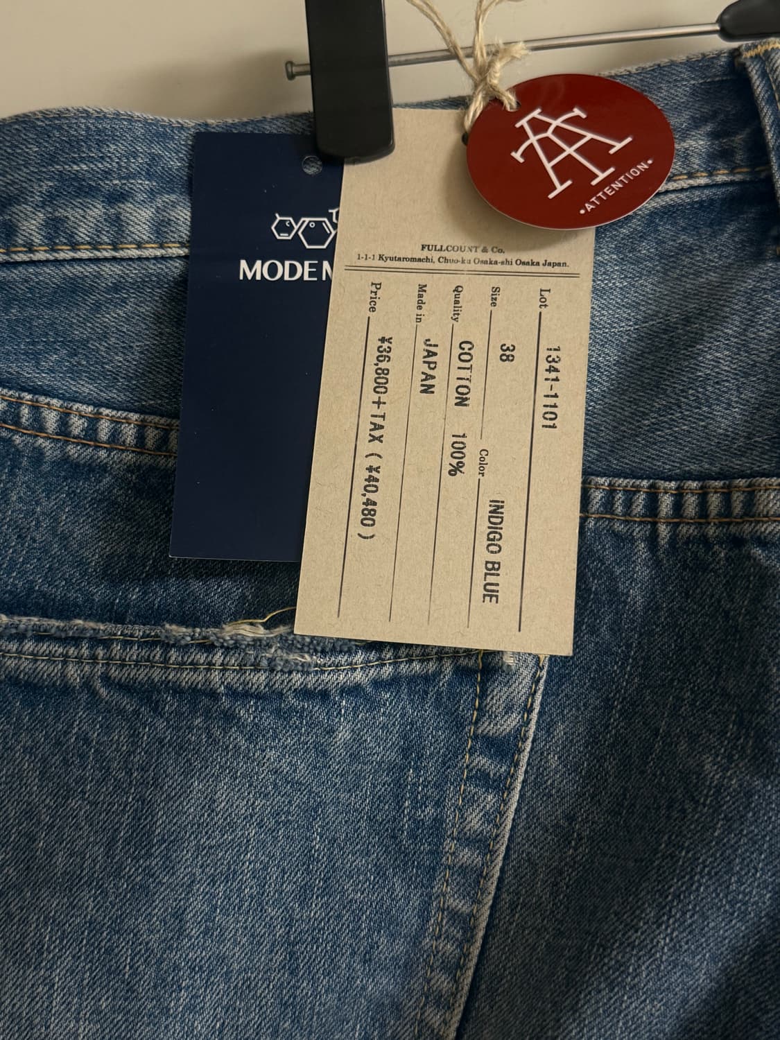 풀카운트 다트포드 1101 38size 상품이미지2