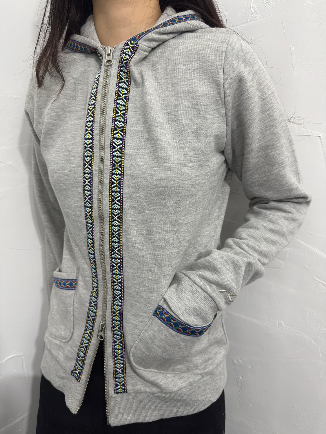 rusty design hood twoway zipup 상품이미지3