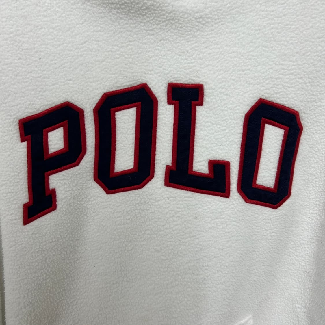 폴로 랄프로렌 아치로고 성조기 후리스 후드티 화이트 상품이미지3