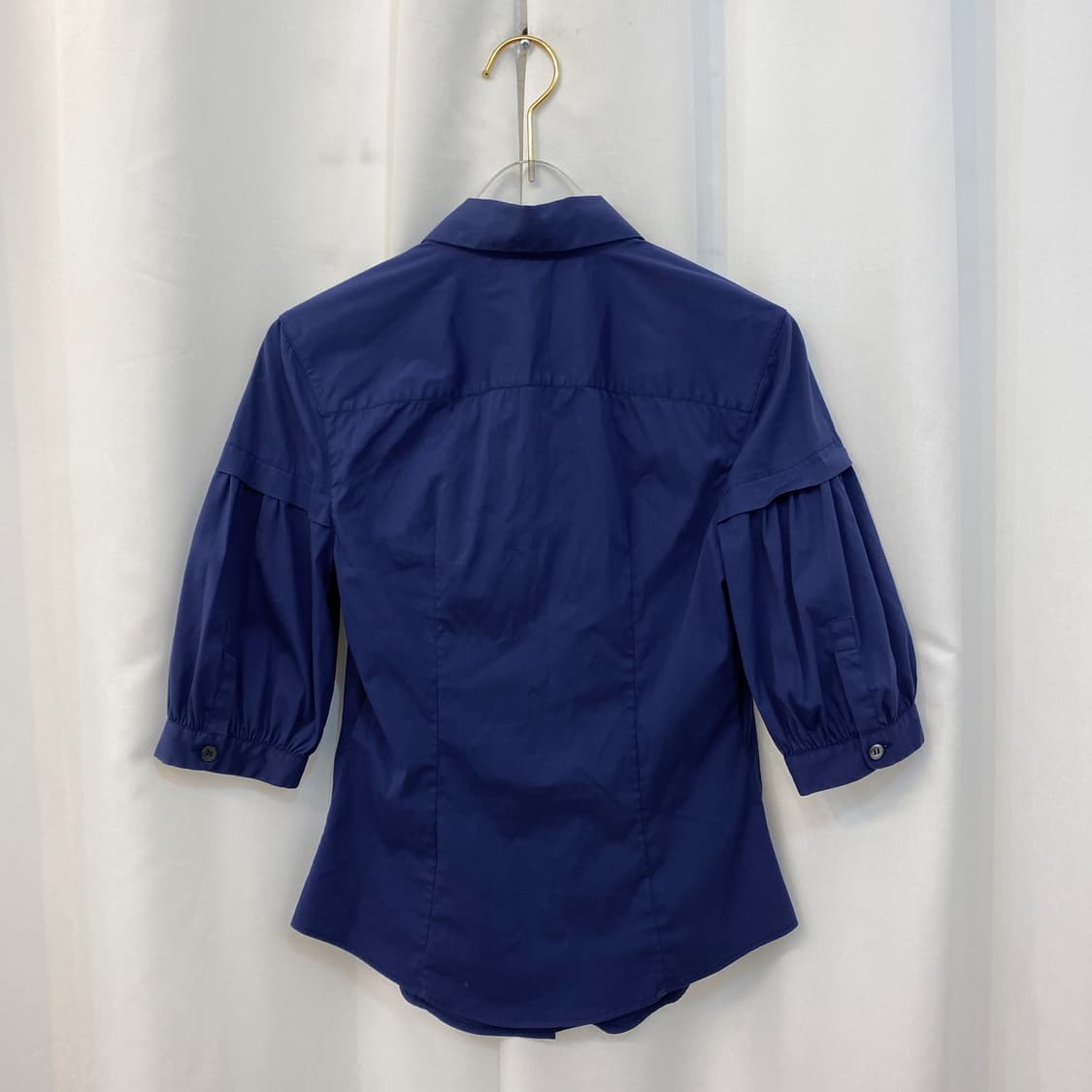 [55] 프라다 코발트블루 스판 하프 슬리브 셔츠 38 상품이미지2