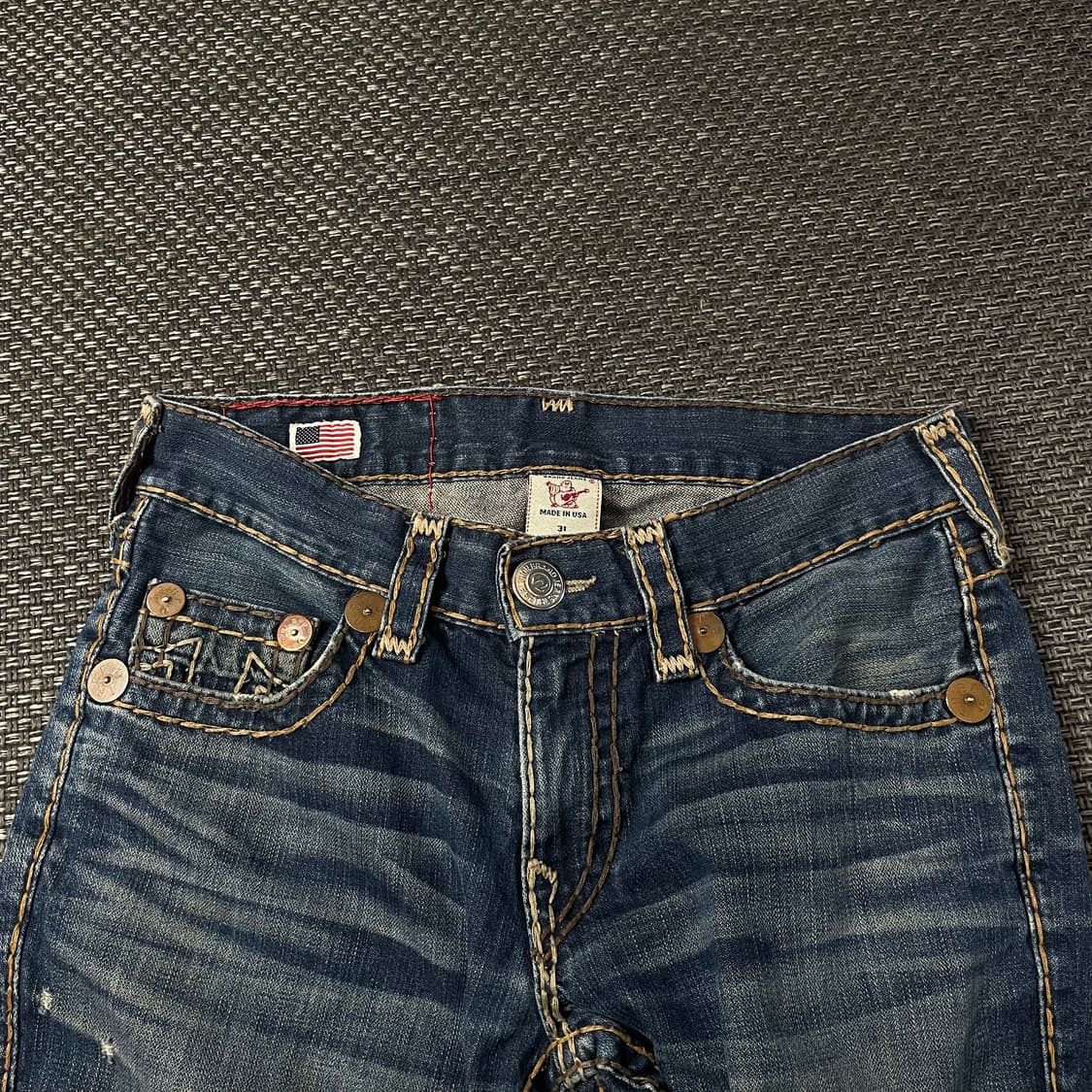 (31) 트루릴리젼 중청 스티치 워싱 데님 팬츠 상품이미지5