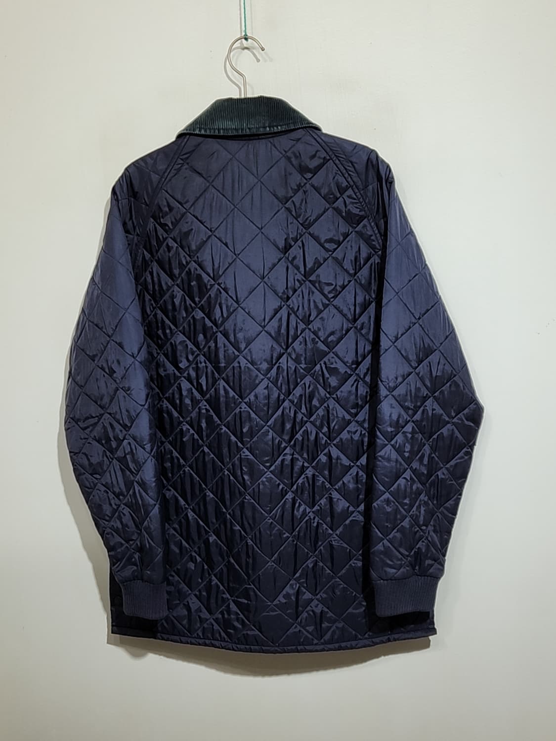 (L) 바버 퀼팅자켓 네이비 누빔점퍼 코듀로이 카라넥  상품이미지6