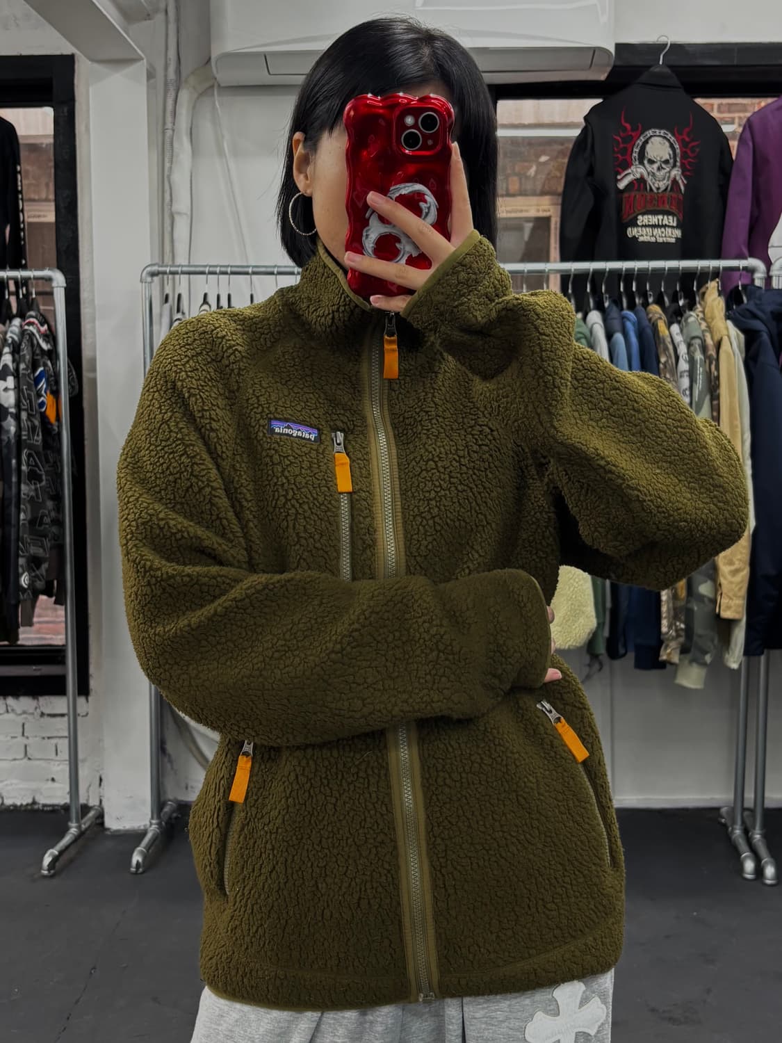 파타고니아 레트로 파일 카키 플리스 자켓 상품이미지1