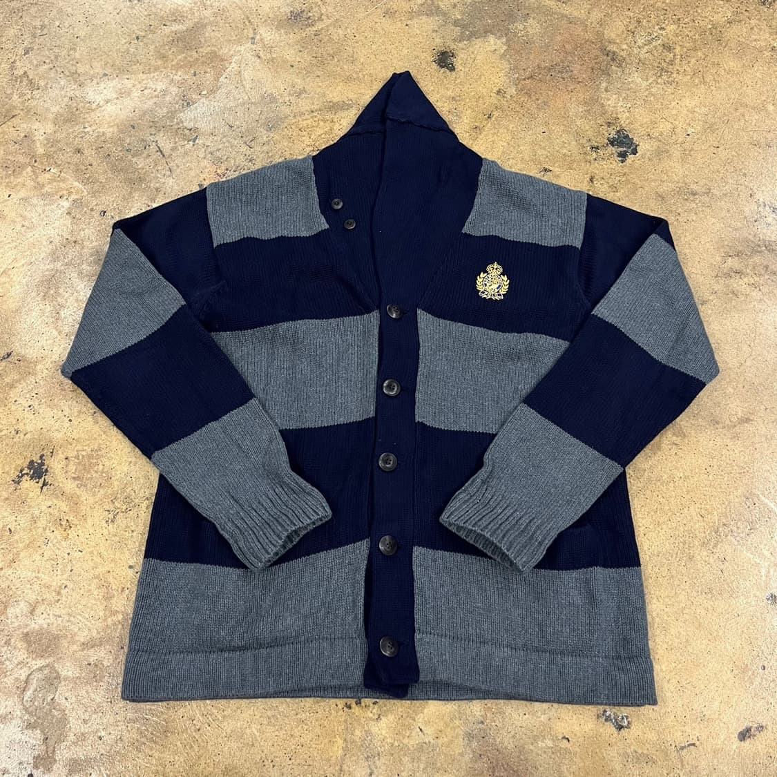 [정품/L] 폴로 랄프로렌 스트라이프 가디건 네이비 회색 b19 상품이미지2