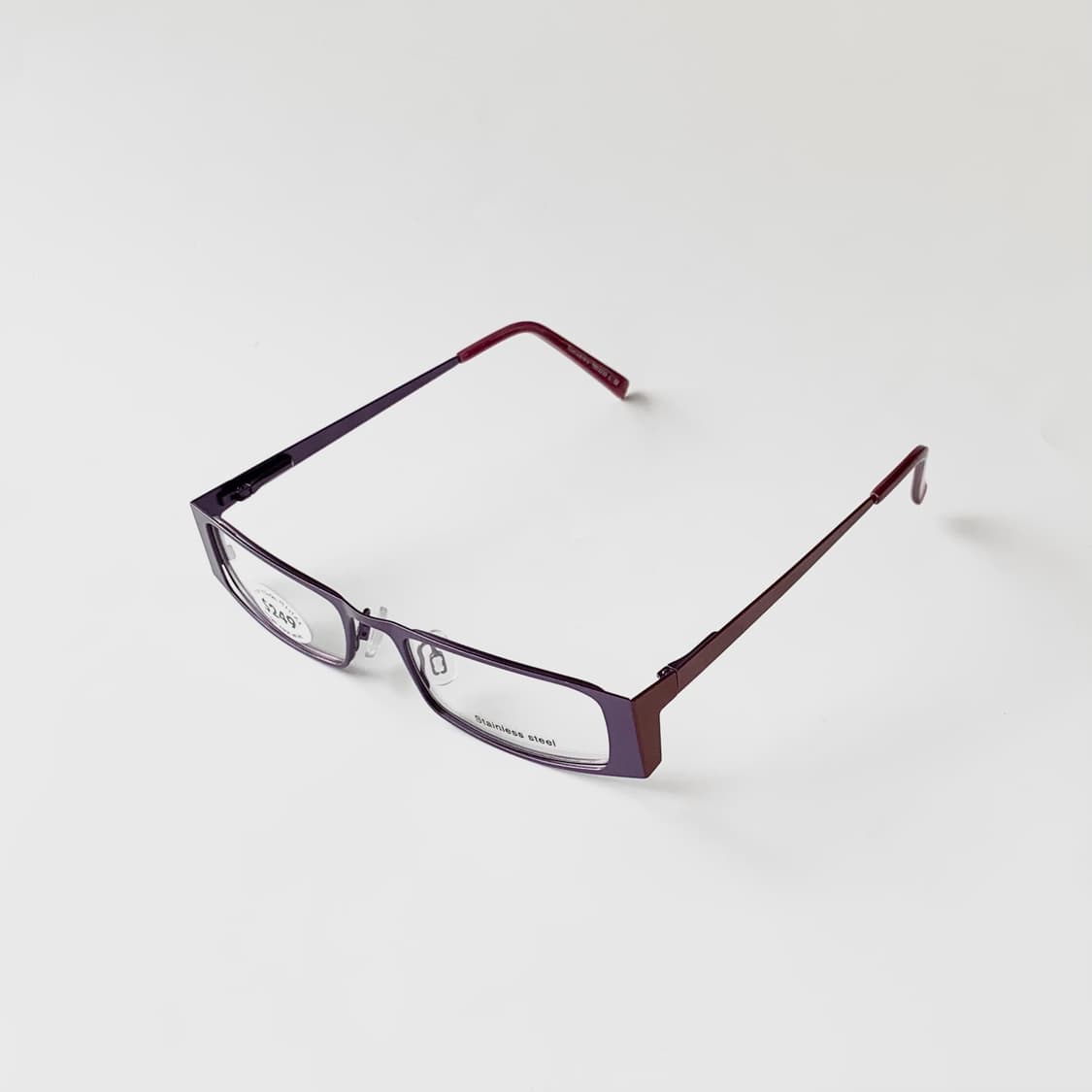 895 데드스탁 빈티지안경 퍼플 메탈 슬림 스퀘어 프레임 픽키 상품이미지3