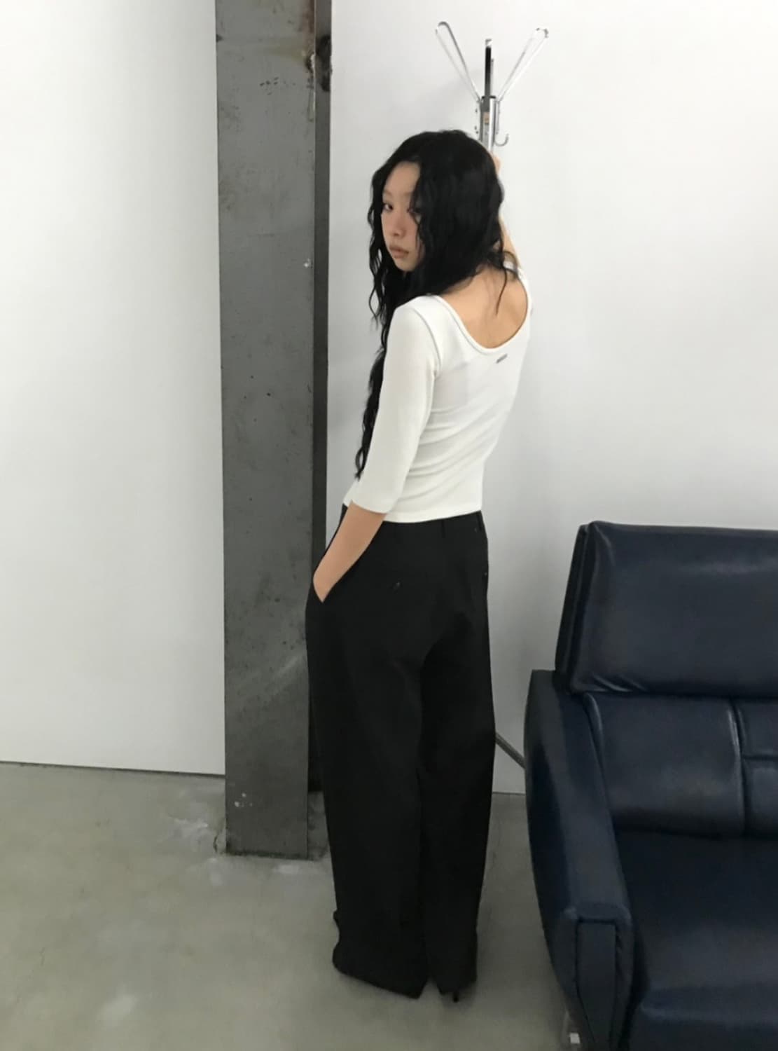 앙고라 투웨이 7부 티셔츠 (연그레이) 상품이미지3