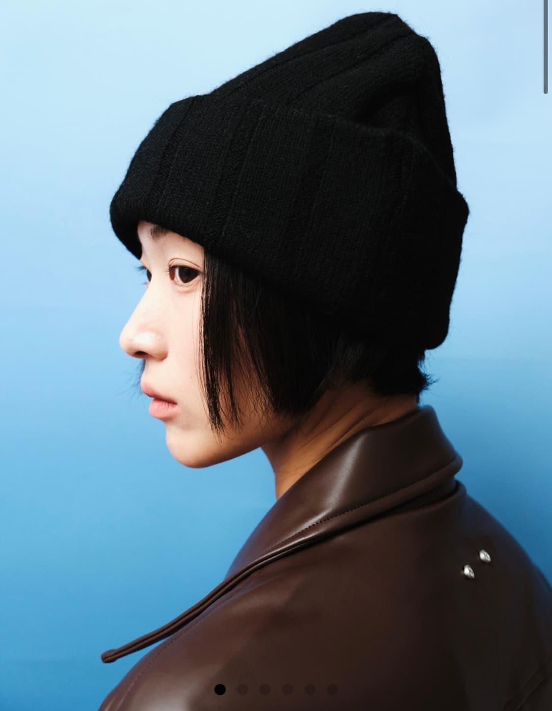 플리즈프로젝트 over-ribbed beanie, black 판매합니다. 상품이미지2