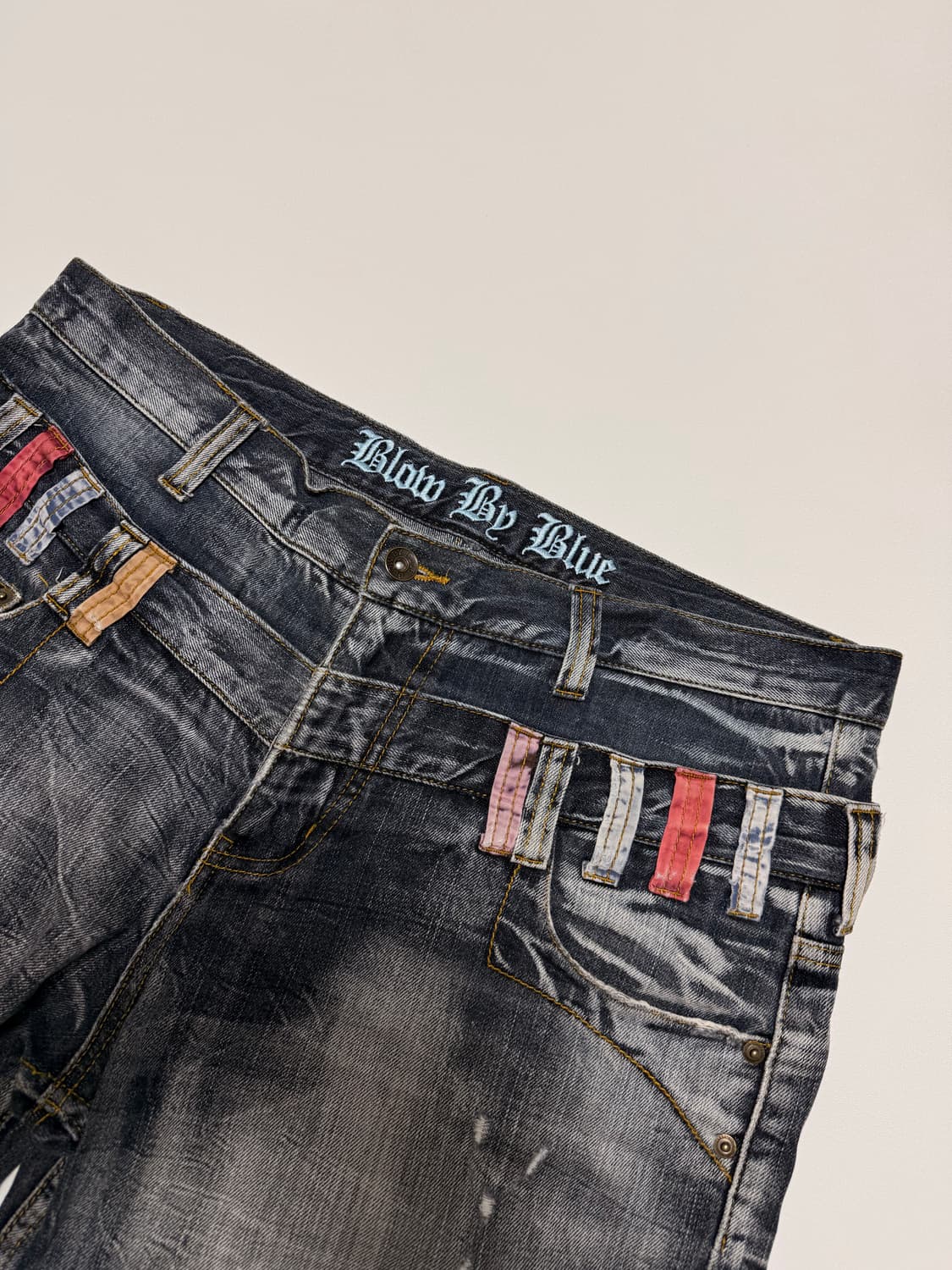 Blowbyblue 빈티지 워싱 데님팬츠 상품이미지3