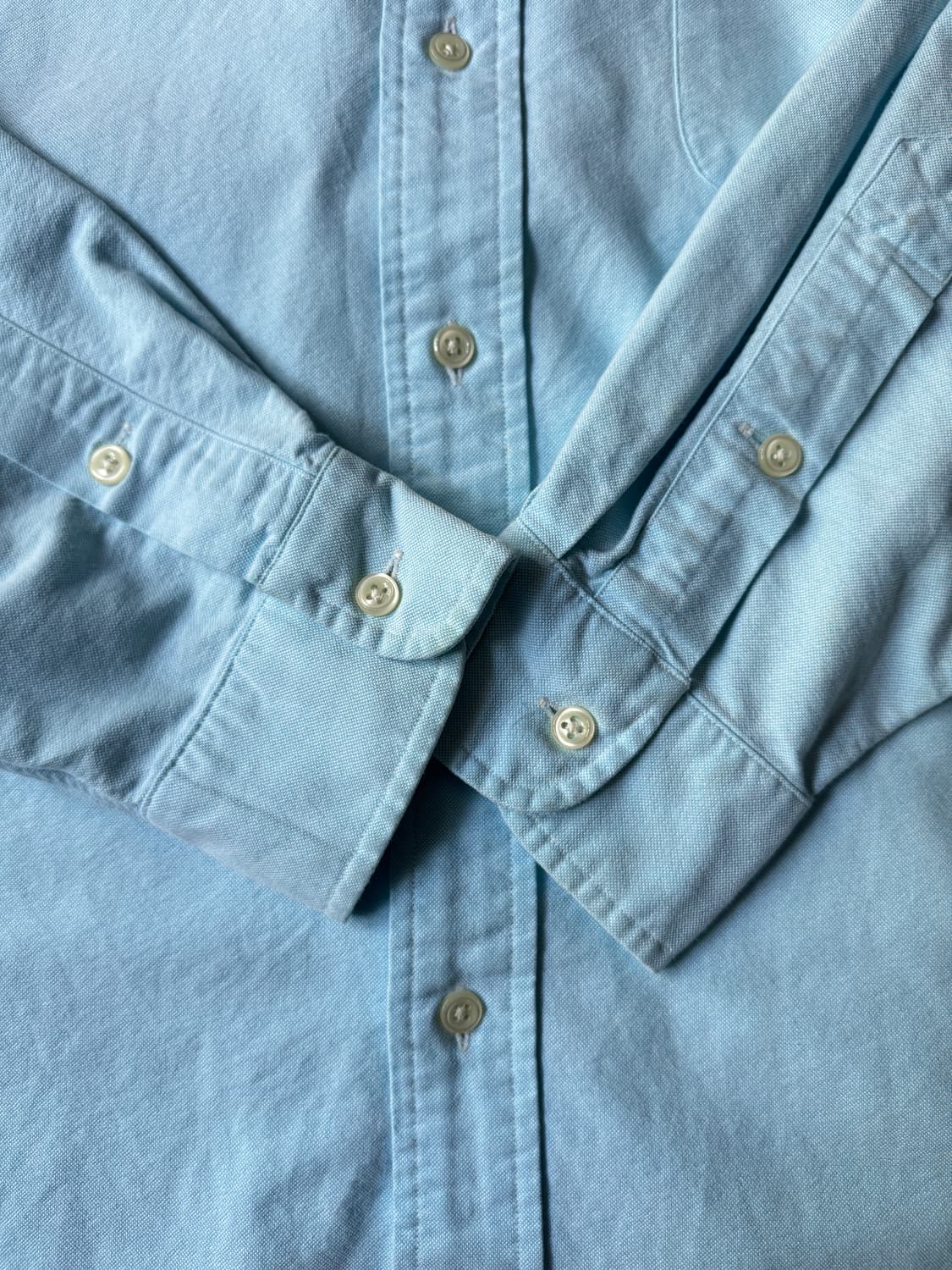 [M]90's 폴로 랄프로렌 Big Shirt 스카이블루 옥스포드 셔츠 상품이미지4