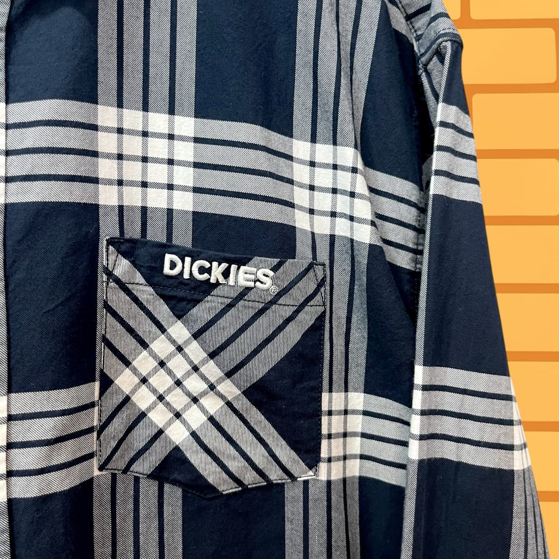 디키즈 레터링 체크 셔츠 (L) 상품이미지4
