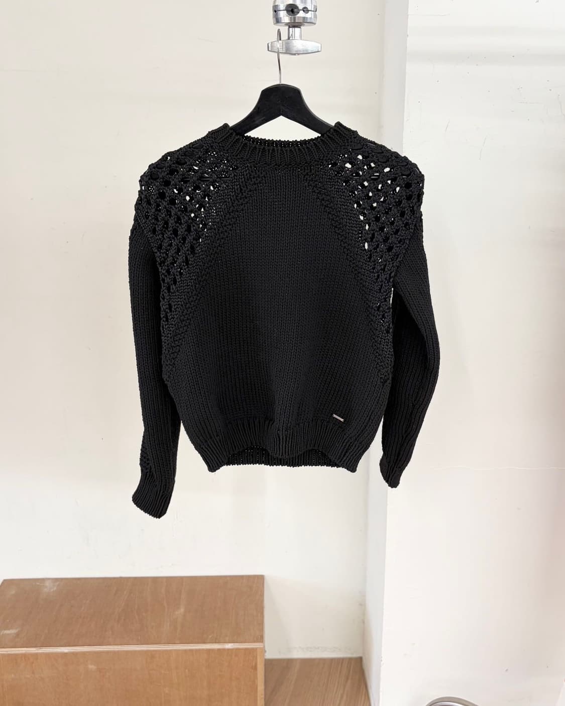 디젤 블랙 크로셰 니트 스웨터  상품이미지1