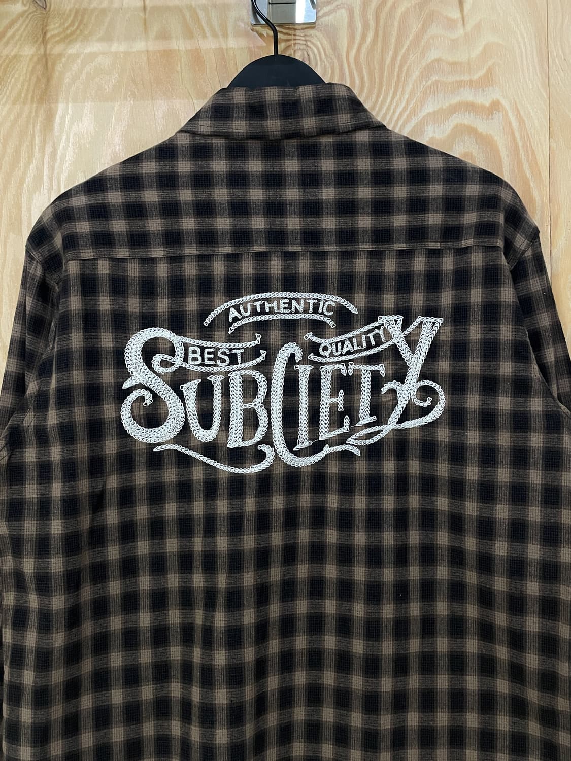 Subciety 체인 스티치 체크 셔츠 상품이미지5