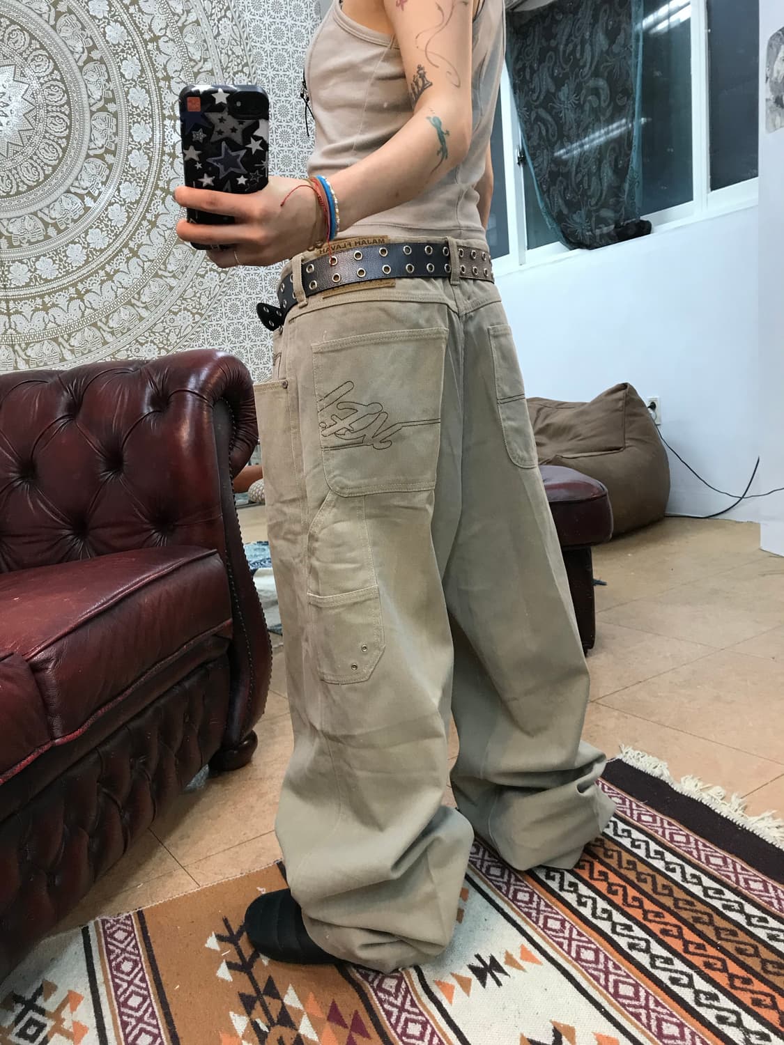 마자플라바 베이지 카펜터 팬츠  상품이미지1