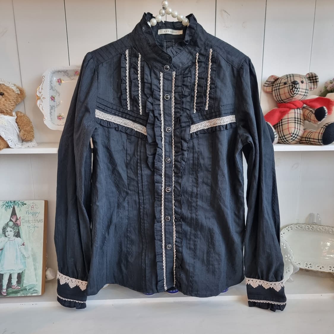 엑시즈팜(axes femme) 빅토리안 무드 프릴 블라우스 상품이미지4